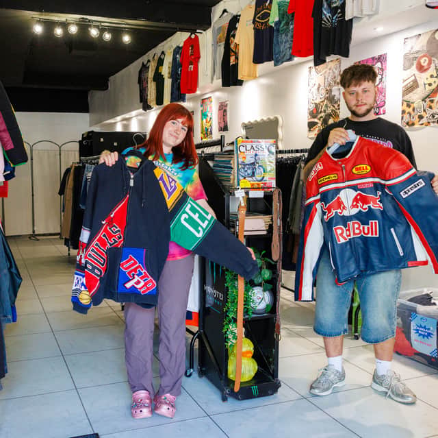 Anna-Rose and Dylan at the DNA Vintage store in Gosport High Street.en their own store after shopping in vintage stores in London and Brighton.