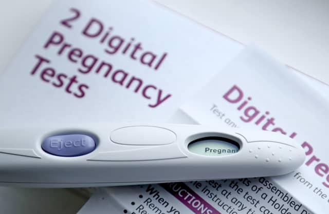 A pregnancy test kit indicating pregnancy. PA Photo. Picture date: Friday January 17, 2020. Photo credit should read: Gareth Fuller/PA Wire