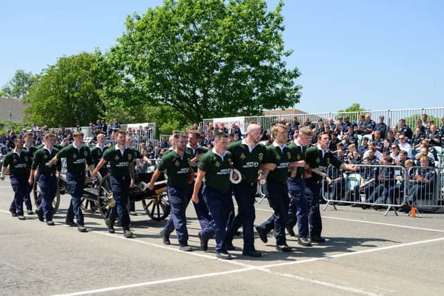 The HMS Collingwood open day is drawing near, with crews carrying out public training drills ahead of the Field Gun competition.