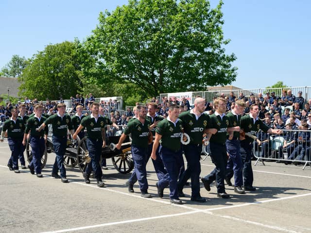 The HMS Collingwood open day is drawing near, with crews carrying out public training drills ahead of the Field Gun competition.