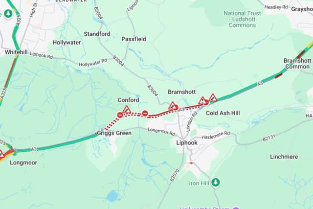The A3 has been closed in both directions due to a police incident.