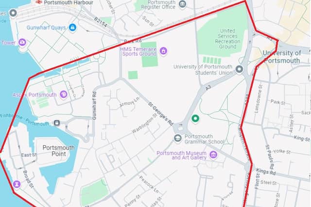 Following anti-social behaviour in Southsea and Old Portsmouth the police have issued a dispersal order which will be in place from June 20 at 5pm until 5pm on June 22. 

The order covers the areas pictured, which include South Parade Pier, the Hotwalls, and the Camber.