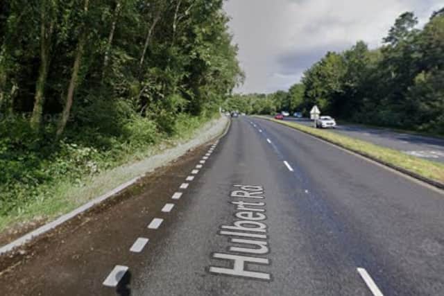 The woman was found in Hulbert Road, Waterlooville, on Wednesday 