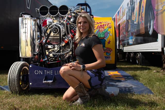 Ellie Pacey from Northants with her light-modified tractor, On The Limit.