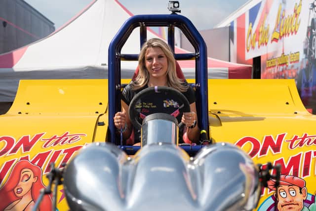 Ellie Pacey from Northants with her light-modified tractor, On The Limit.