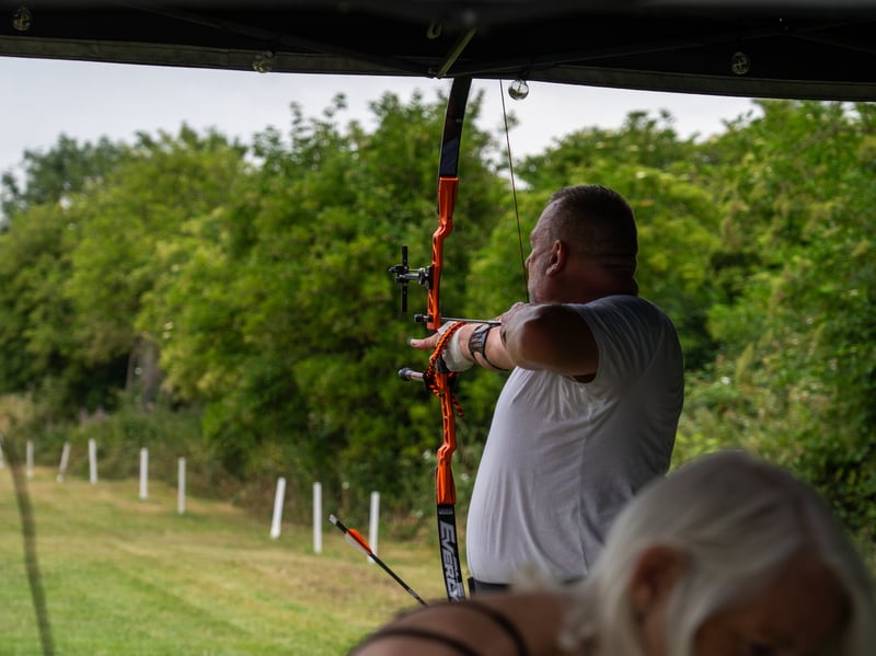 David Brown attempting a Guinness World Record of the highest archery score in 24 hours at the Portsdown Archery Club.

Pictured: David Brown. 

Picture: Alec Chapman