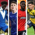 From left to right: Patrick Nuamah, Tomas Galvin, Shandon Baptiste and Nectar Triantis are among the players to have been linked with Pompey this summer.