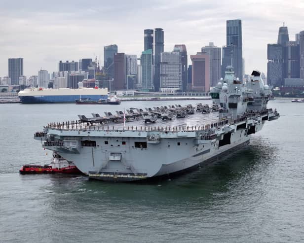 Royal Navy flagship HMS Prince of Wales has reached Singapore on its huge deployment in the Indo-Pacific region. She is leading the UK Carrier Strike Group on Operation Highmast.