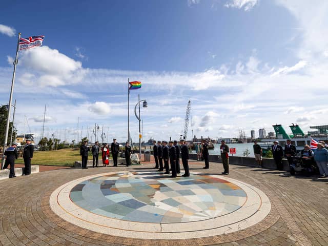 A flag raising ceremony took place in Gosport today to mark Armed Forces Week.