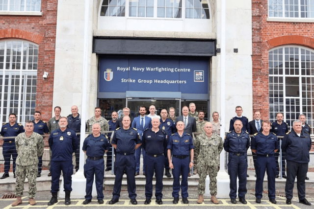 Nato leaders met at HMNB Portsmouth for various meetings aboard HMS Queen Elizabeth and at the Royal Navy Warfighting Centre.