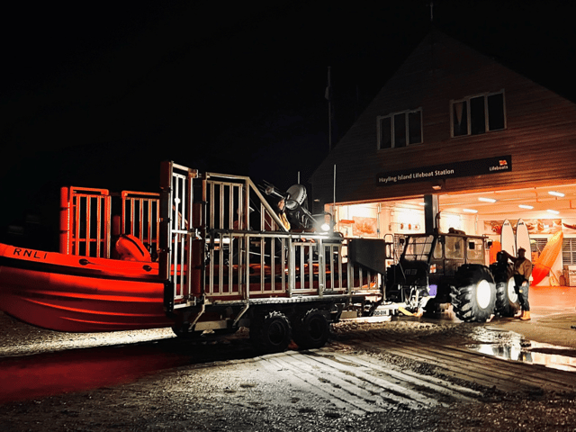 Three boys were rescued from a broken fishing boat by Hayling Island RNLI crews near Chichester Harbour