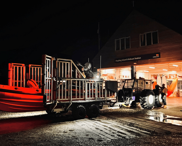 Three boys were rescued from a broken fishing boat by Hayling Island RNLI crews near Chichester Harbour