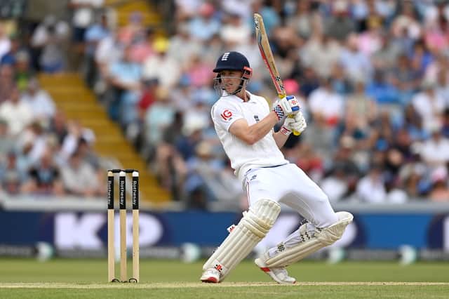 Harry Brook during England's first innings at Headingley