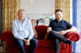 Malcolm Gingell, chairman, and Matthew Gingell, sales director at Material Things in Fitzherbert Road. The company is celebrating its 50th year in business 