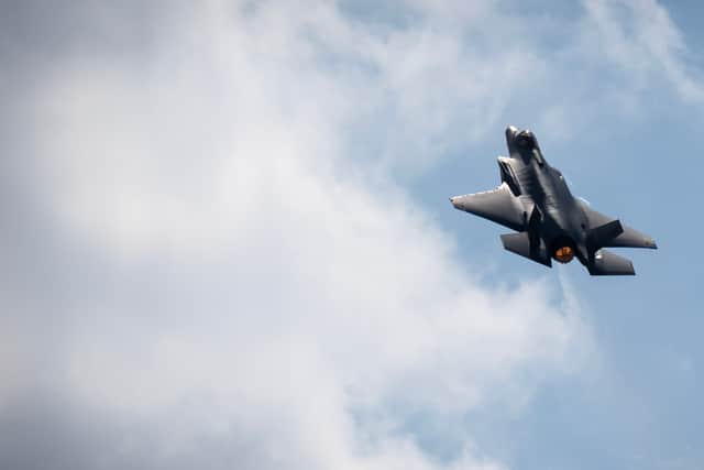 An f-35A fighter jet. The UK is looking to purchase 12 aircraft, with the capability of carrying nuclear weapons.