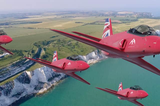 The Aeralis Advanced Jet Trainer is modular and can be reconfigured for different uses. This could be used as aerobatics aircraft for the Red Arrows.