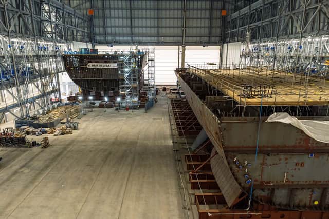 Here is the construction update for five Type 26 frigates HMS Glasgow, Cardiff, Belfast, Birmingham, and Sheffield, in Scotland.