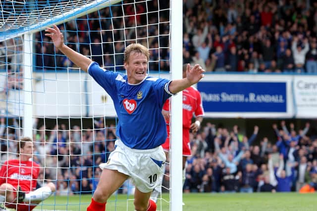 Teddy Sheringham in his Pompey days. Pic: Steve Reid.