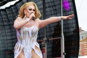 A secondary school has cancelled a drag act as part of its Pride month celebrations after Suella Braverman MP branded it 'morally reprehensible'. 

Pictured: Lucy 