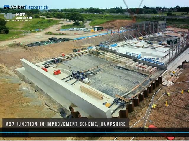 Works at Junction 10 of the M27 continue