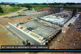 Works at Junction 10 of the M27 continue