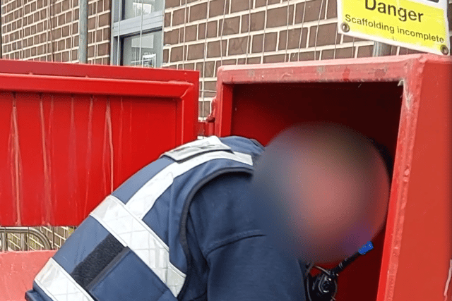 Surrender bin being emptied