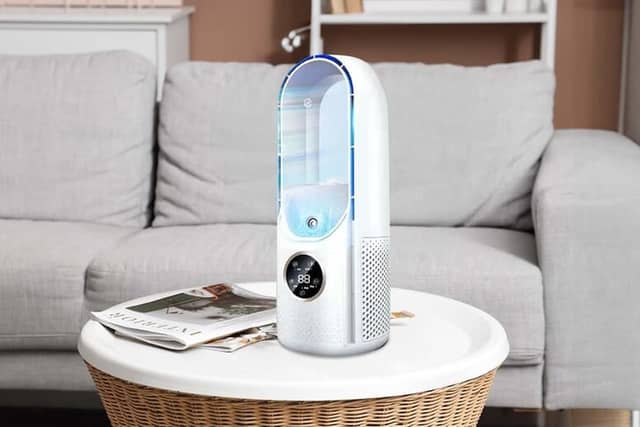Fill the chamber with ice cubes, turn the fan speed up to the max, and you'll soon feel cool again