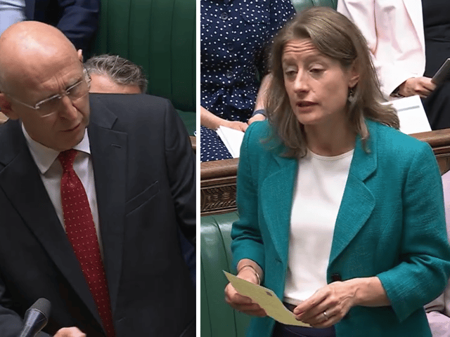 The standard of military housing has been cited as one of the main reasons why service personnel are leaving the force. From L: Defence secretary John Healey, Labour, and Liberal Democrat MP Helen Maguire