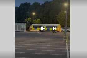 Police head to the incident in Leigh Park on July 1.