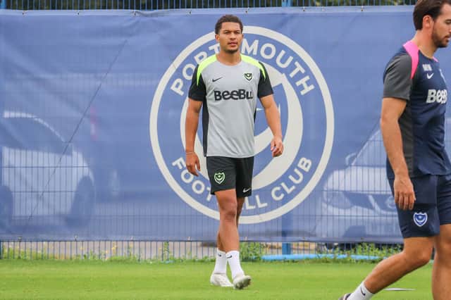 Ibane Bowat was training separate to Pompey's group on Wednesday morning in his recovery from injury. Picture: Habibur Rahman