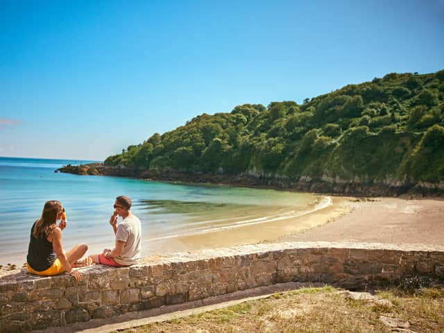 Fermain cove in Guernsey
