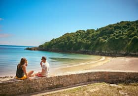 Fermain cove in Guernsey