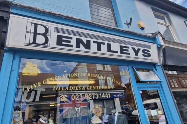 Bentleys tailors in Southsea, Portsmouth.