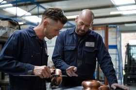 Brothers Kevin and David Hobbs of Calibre Metal Spinning in Waterlooville.