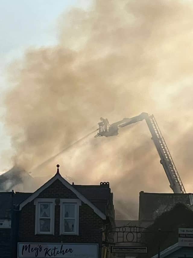 Fire in Lavant Street, Petersfield. Picture; Darren Russell