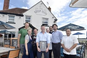 The Ship Inn in Langstone Road, Langstone, has been awarded the best pub in Hampshire.

(l-r) Jake Handley, operational support, Luda Tryhubb, kirchen assistant, Katie Worrall, sales, events and weddings manager, Mark Dawson, general manager, Liani Van Der Berg, head chef, Jack Thorne, front of house, Kaelan Gilder, supervisor, and Pramila Gurung, junior sous chef.