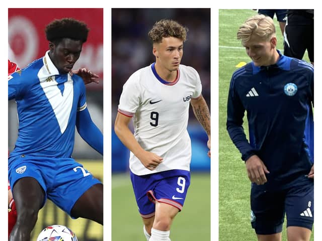 Pompey have been linked with (left to right) Patrick Nuamah, Griffin Yow and Pelle Mattsson, who are all currently playing on mainland Europe.  