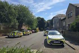 There was a large police presence in Cumberland Street this morning