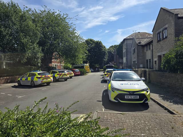 There was a large police presence in Cumberland Street this morning