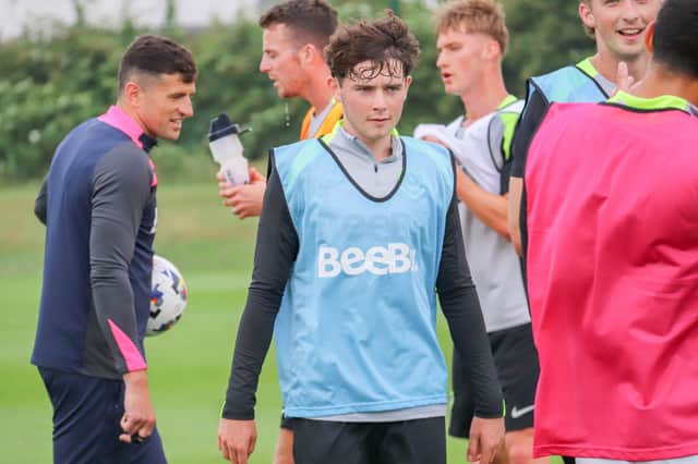 Harry Clout has been training with Pompey during pre-season - and joined them for the training camp in Slovakia. Picture: Habibur Rahman