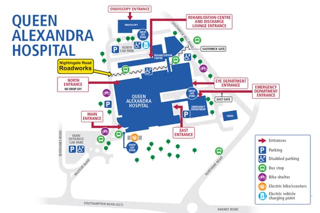 A map showing where the works will be