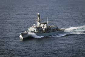 Major missile upgrades have been fitted to three Royal Navy Type 23 frigates, with plans to roll this out to 11 ships. Pictured: HMS Richmond, part of the UK's Carrier Strike Group on Operation Highmast.