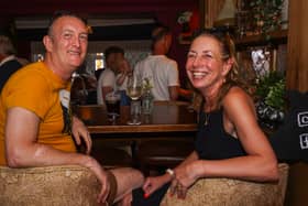 Mark Falls and Marta Strammiello enjoy a drink at the newly refurbished Hampshire Hog. 