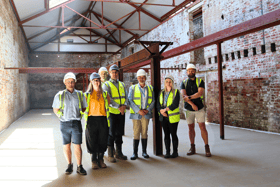 Photo: Chris Sheehan (Imperial Homes), Lisa Wadhams (VIVID), Richard Paine (Imperial Homes), Tristan Samuels (VIVID), Councillor Fred Birkett (Fareham Borough Council), Robyn Lyons (Fareham Borough Council), and Ben Olds (Imperial Homes).