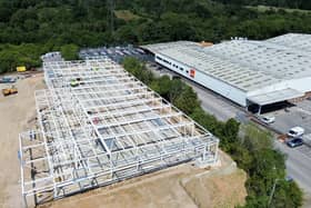 The frame of the new Lidl store in Havant is now in place