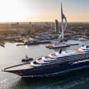 Luxury Ritz-Carlton superyacht MS Ilma sails into Portsmouth for the first time ahead of a cruise around the British Isles.
