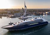 Luxury Ritz-Carlton superyacht MS Ilma sails into Portsmouth for the first time ahead of a cruise around the British Isles.