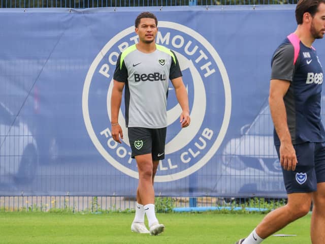 Ibane Bowat is back in full training for Pompey. Pic: Habibur Rahman