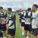 Pompey players have been worked hard on their pre-season camp in Slovakia. 