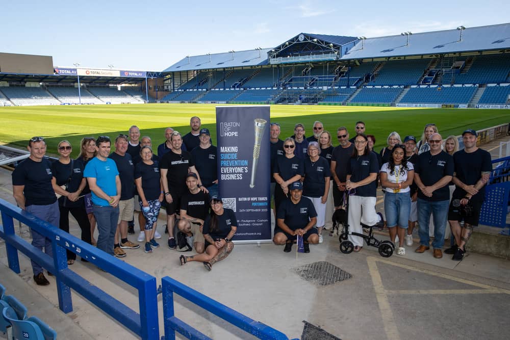 The team behind the Baton of Hope came together for its reveal event at Fratton Park, joined by Lord Mayor Gerald Vernon-Jackson & Cllr Chris Attwell.
Pictured - Portsmouth Baton of Hope team
Photos by Alex Shute